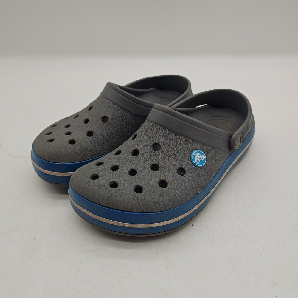 Crocs Unisex-Adult Crocband Clog, Charcoal/Ocean, Men 4 Women 6